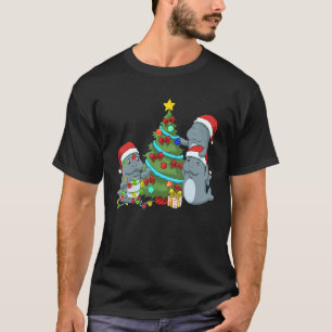T-shirt Chemise de Noël Manatee Femmes Manatee Cadeaux Enf