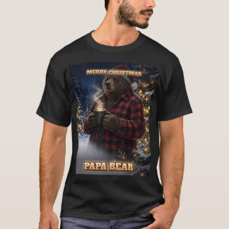 T-shirt Chemise de Noël Papa Ours Ensemble Familial Ours A