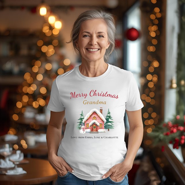 T-shirt Chemise de Noël personnalisée pour grand-mère (Créateur téléchargé)