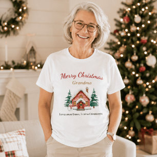 T-shirt Chemise de Noël personnalisée pour grand-mère