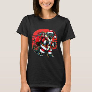 T-shirt Chemise de Noël Santazilla Monstre japonais Kaiju 