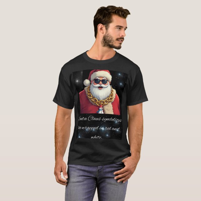 T-shirt Chemise de Noël spéciale Père Noël  (Devant entier)