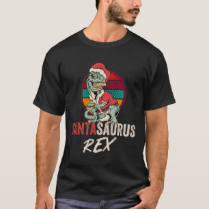 T-shirt Chemise de Noël Trex Santasaurus Rex Dinosaur Xmas