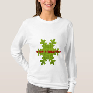 T-shirt Chemise de Noël verte cool !