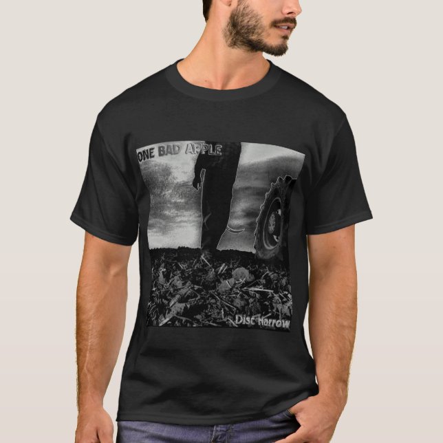 T-shirt Chemise de noir de couverture d'album de "herse de (Devant)