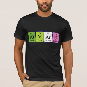 T-shirt Chemise de nom de table périodique Alvaro