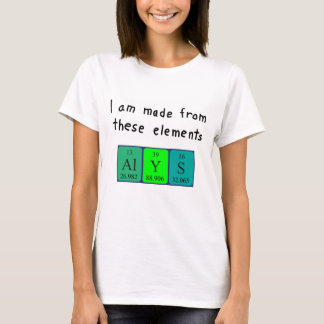 T-shirt Chemise de nom de table périodique Alys