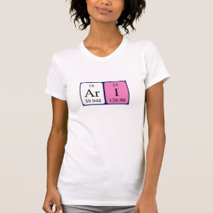 T-shirt Chemise de nom de table périodique Ari