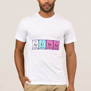 T-shirt Chemise de nom de table périodique Arunas