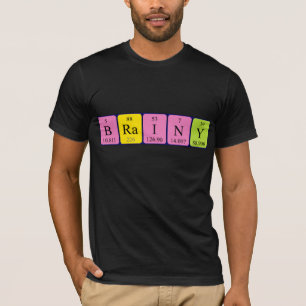 T-shirt Chemise de nom de table périodique Brainy