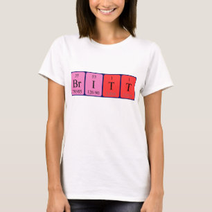 T-shirt Chemise de nom de table périodique Britt