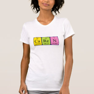 T-shirt Chemise de nom de table périodique Caren