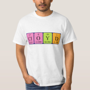 T-shirt Chemise de nom de table périodique Cloyd