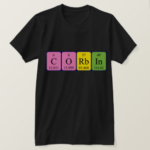 T-shirt Chemise de nom de table périodique Corbin