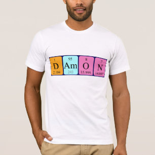 T-shirt Chemise de nom de table périodique Damon