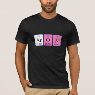 T-shirt Chemise de nom de table périodique d'Aron
