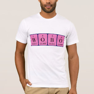 T-shirt Chemise de nom de table périodique de Bobo