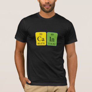 T-shirt Chemise de nom de table périodique de Caïn