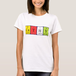 T-shirt Chemise de nom de table périodique de Cathy