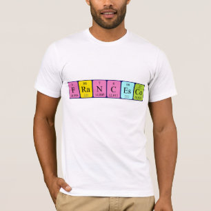 T-shirt Chemise de nom de table périodique de Francesco