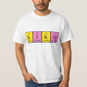 T-shirt Chemise de nom de table périodique de Kiko