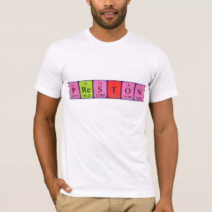 T-shirt Chemise de nom de table périodique de Preston