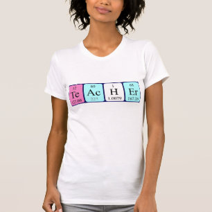 T-shirt Chemise de nom de table périodique de professeur
