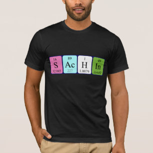 T-shirt Chemise de nom de table périodique de Sachin