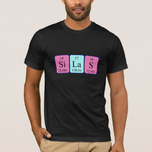 T-shirt Chemise de nom de table périodique de Silas