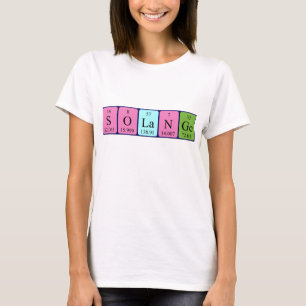 T-shirt Chemise de nom de table périodique de Solange