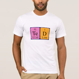 T-shirt Chemise de nom de table périodique de Ted