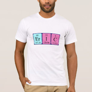 T-shirt Chemise de nom de table périodique d'Éric
