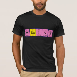 T-shirt Chemise de nom de table périodique du cerveau