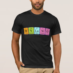 T-shirt Chemise de nom de table périodique Dylano