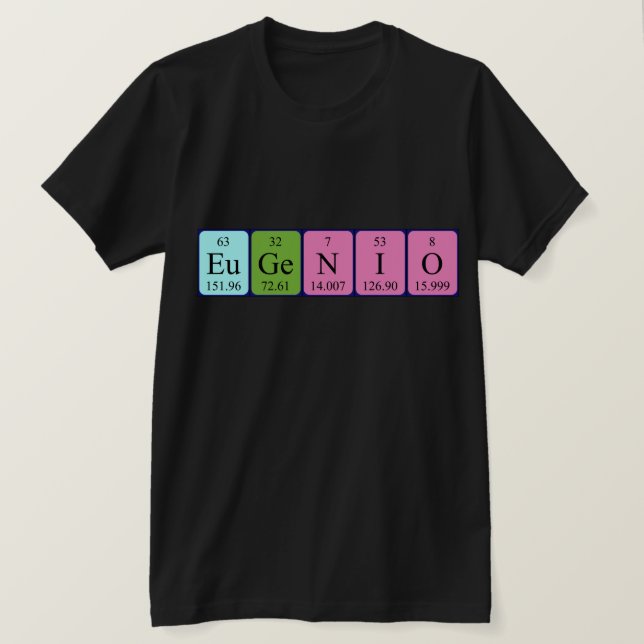 T-shirt Chemise de nom de table périodique Eugenio (Design devant)
