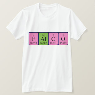 T-shirt Chemise de nom de table périodique Falco