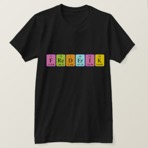 T-shirt Chemise de nom de table périodique Frederik