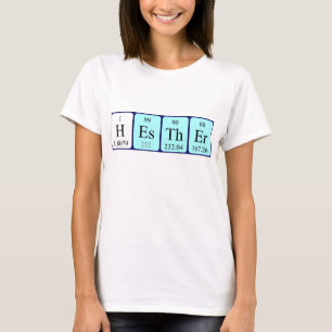 T-shirt Chemise de nom de table périodique Hesther