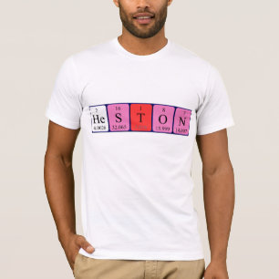 T-shirt Chemise de nom de table périodique Heston