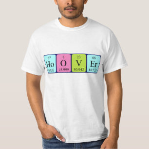 T-shirt Chemise de nom de table périodique Hoover