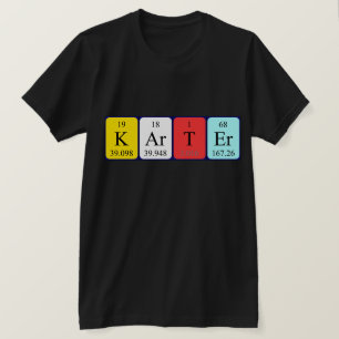 T-shirt Chemise de nom de table périodique Karter