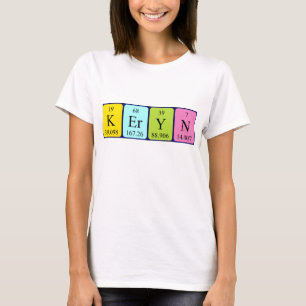 T-shirt Chemise de nom de table périodique Keryn