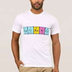 T-shirt Chemise de nom de table périodique Laurance