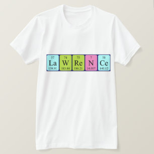 T-shirt Chemise de nom de table périodique Lawrence