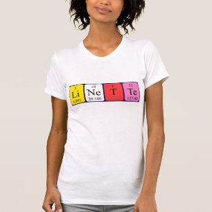 T-shirt Chemise de nom de table périodique Linette