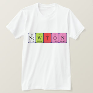 T-shirt Chemise de nom de table périodique Newton