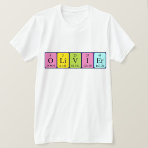 T-shirt Chemise de nom de table périodique Olivier