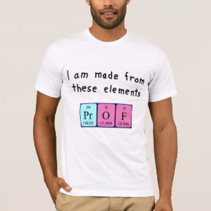 T-shirt Chemise de nom de table périodique Prof