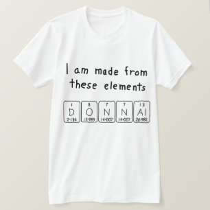 T-shirt Chemise de nom périodique du Donnal