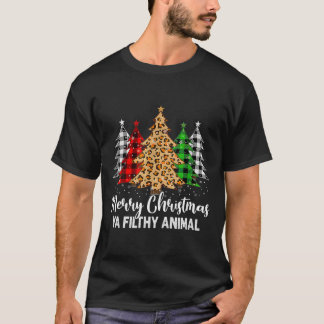 T-shirt Chemise de nuit en tartan d'arbre immonde joyeux a